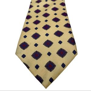 Vintage Burberry Tie | Yellow, 100% Silk